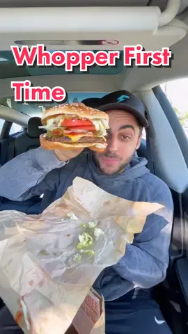 Reply to @jendiver96 First time trying a whopper #mukbang #foodtiktok #foodreview