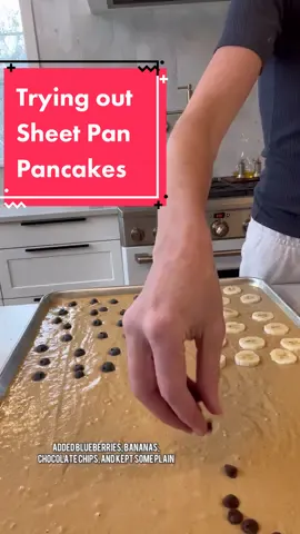 No more hovering over a hot griddle and can feed an army. I'm here for it. #sheetpanpancakes #trending #sheetpancooking Great recipe @t8rynitup !