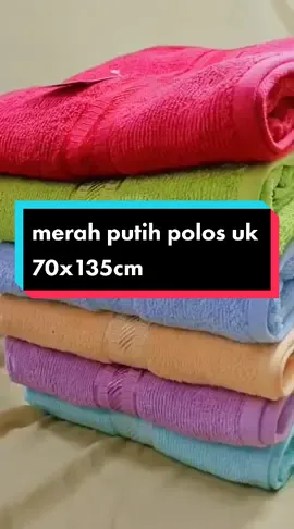 handuk merah putih dewasa uk 70x135cm HARGA:Rp39.000 #yxzcba #fyp #fypviral #handukmandimurah #handukmurah