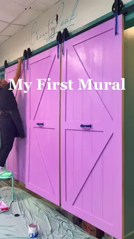 I was commissioned to do my first mural! I’ve learned a lot already (trial and error😅) drop some tips if you have em! #muralart #muralist #artists