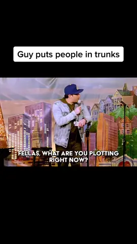 Guy puts people in trunks🤦‍♀️#standupcomedy #crowdwork #adamraycomedy #jokes #funny