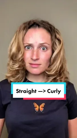 Straight to Curly Transformation! #straighttocurly #hairtransformation #curlytransformation #curlyhair #naturallycurlyhair