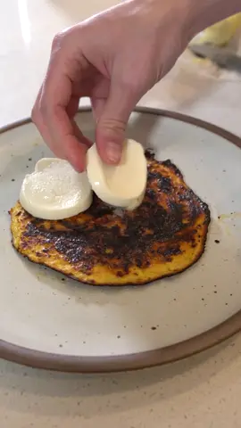 Cachapas, Venezuelan corn pancakes stuffed with mozzarella cheese (traditionally queso de mano if you can find it). #cachapas #Recipe #recipesforyou