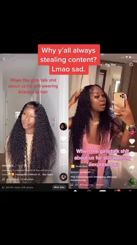 #greenscreen this shit is so lame….. #fyp #thief #contentthief #aliexpresswig #aliecpress #affordablebair #notagirlsgirl #lame #microinfluencer #MaiselChallenge #african