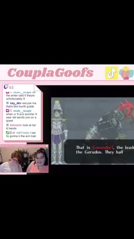 Morg is play Ocarina of Time for the first time and she’s nailing pronunciation tbh #QueerCouple #QueerMarriage #FatBabe #NonbinaryLesbian