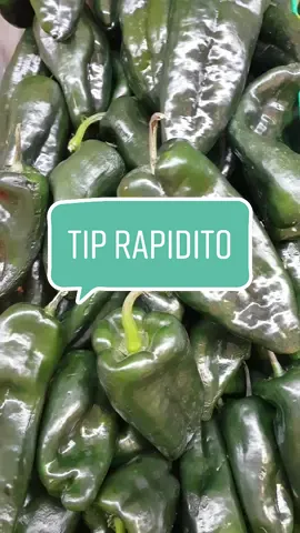 Tip rapidito: Chiles Poblanos picosos o no picosos. #TipRapidito #FYP #EsPanComido