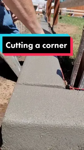 Cutting a corner. #oddlysatisfying #asmr #relaxing #concretecurb #landscape #bluecollar #trending