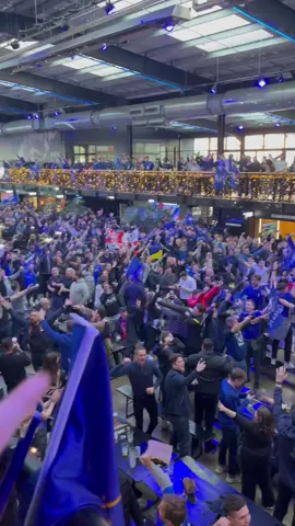Chelsea fans singing sweet Caroline before the Carabao cup final at Wembley #chelsea #liverpool #fans #boxpark #carabaocupfinal