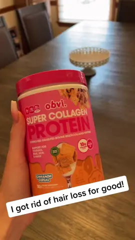 Say goodbye to hair loss and hello to OBVI’s super collagen protein😍 #hairloss #collagen #fyp #healthy