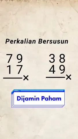 Cara Perkalian Bersusun Puluhan Dengan Puluhan #PerkalianBersusun #perkalianratusan #perkaliancepat  #LatihanBerkarya #matematika #trikperkalian