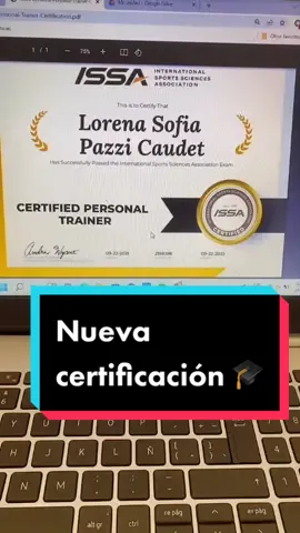 Nueva Certificación 🎓 #entrenadorapersonal #ejercicioencasa #estilodevidasaludable #ejercicio #dieta #bajardepeso #rutinaencasa #parati #fyp #xyzbca