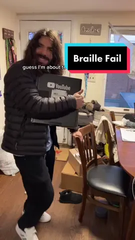 👨🏽‍🦯✍️Sometimes when people try to make things accessible it’s a major fail and sometimes it’s not🙏🏼I’m grateful for the attempt #blind #unboxing #braille #positivity #workfromhome