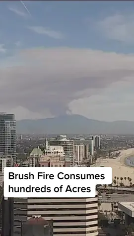 A 500-acre #brushfire in the #clevelandnationalforest is burning up the rugged canyon area. This #timelapse shows smoke that can be seen in #socal skies from #lakeelsinore to #longbeach