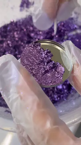 So satisfying😍💜 Grape Vine Pressed Glitter #bts #handmade #makingproducts #pressedglitter