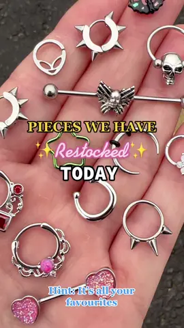 Restocks at viciouspunx.com 👽🖤 #bodyjewellery #fyp #earrings #bodypiercing #bodyjewelry #cliponjewelry