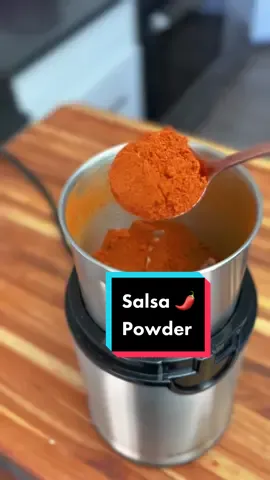 Salsa Powder 10/10 seasoning! What should I dehydrate next? #veganrecipes #plantbased #vegan #dehydrator #recipes #salsa #foodtiktok #thatveganteacher