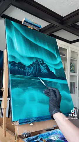 #oilpainting #aurora #northernlights