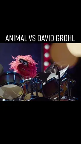 David Grohl and Animal battled it out to a draw on The Muppets 😂.             #animal #themuppets #davidgrohl #drums #battle #fyp