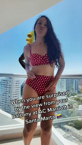 Mood: Private balcony to my elite room suite @Marriott Bonvoy #acmarriott #marriottbonvoy #santamarta #colombiatravel #shrek #santamartacolombia🇨🇴