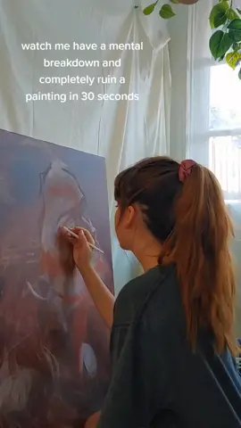its ok, I started over and its much better now 🤗 #artfyp #artist #artprocess #acrylicpainting #art #artfail