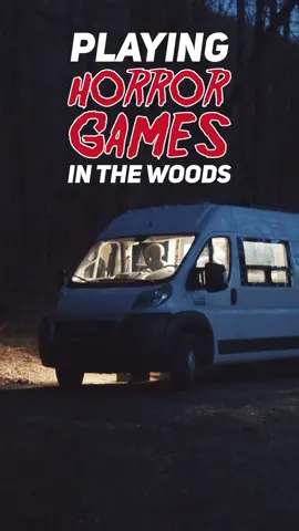 Gaming in the woods for an extra layer of spooky #vanlifegaming #vanlife #gaming