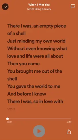 When I Met You - APO Hiking Society #fyp #music #foryoupage #wannalistentosometunes #musicrecommendations #fype #foryou #opm #lyrics