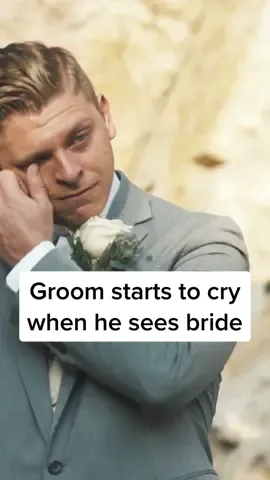 🎥: @STORY.BOX.FILM; Dress: @Pronoviasofficial #LoveStoriesTV #WeddingTikTok #FirstLookReaction #GroomCrying #PronoviasWeddingDress #GroomReaction