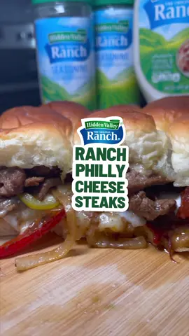 #ad @Hidden Valley Ranch Cheesesteak Sliders are far from ordinary! My new go to! #HVRseasonings Regional recipes with a ranch twist #RanchNight