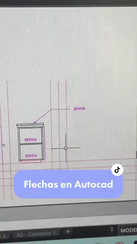 Flechitas automáticas en #Autocad #arquitectura