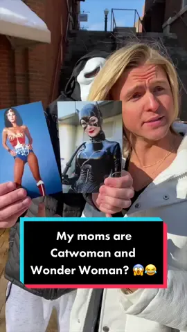 Are Catwoman and Wonder Woman your mommies? 😂 @Destinyflint @masonmayoros @Thomas Malacky @JoshForsythe11 #catwoman #alexa #wonderwoman #batman #skit #public #siri