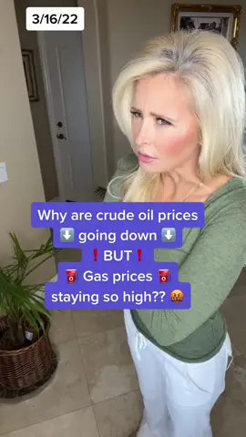 #gasprices Why are gas prices so high if the cost for crude oil is going down?