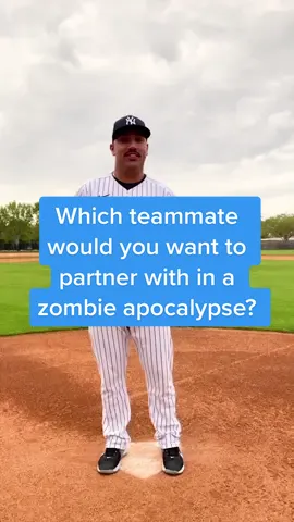 It’s a no-brainer who we’re picking in a zombie apocalypse 🧟💪 #yankees #MLB #baseball #fyp #questionoftheday #funny #zombieapocalypse
