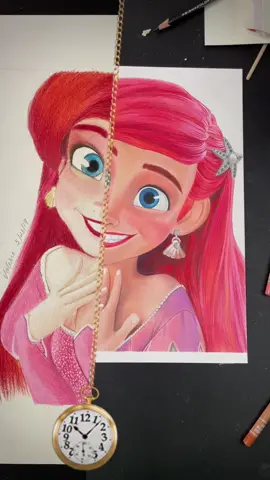 Trying out this trend #littlemermaid #disneyart #disneyprincess #drawing #realism #arttrend