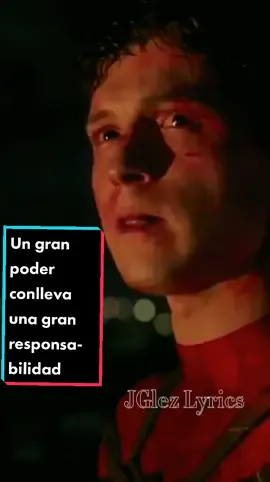 Un gran poder conlleva una gran responsabilidad 🕷️ #foryou #spiderman #tomholland