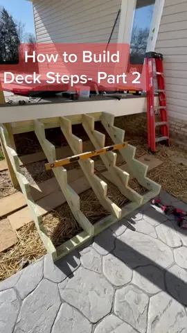 Sorry to string you along #deck #carpentry #woodworking #tutorial  #howto #diyproject #DIY #build #construction #house #steps