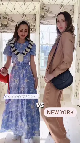 Born and raised #NewYorker moves to #Connectict 🙋🏻‍♀️ Which look do you prefer? #style #VenmoSpringBreak #macysownyourstyle #OOTD #vibes #MomsofTikTok #ct #nyc #newyork