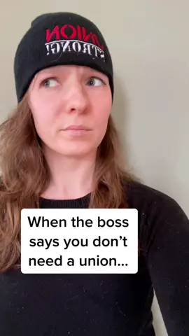 The harder the boss works to convince you that you don’t need a union, the more you need one. #unionstrong #1u #solidarity #unionyes #unionize