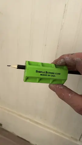 Scribing for new wainscoting on this wall #tools #tips #tricks #construction #engineering