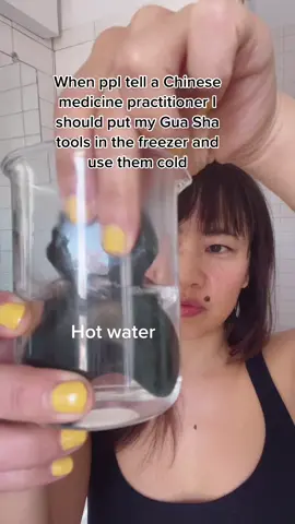 In Chinese medicine healing we do not use cold frozen things! #Lanshin #Guasha #uhuhuh #protip