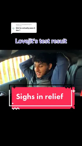 Reply to @zainab20ahmad Lovejit’s test result #driving #test #result #pass #relief #stress #nerves #smilesallround