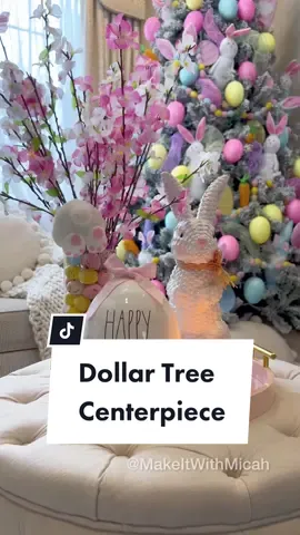 Reply to @hnglinh1  Florals & mini eggs from Dollar Tree & a thrifted vase 🌸 #fyp #centerpiece #spring #diyproject #DIY #dollartree #dollartreefinds #interiordesign