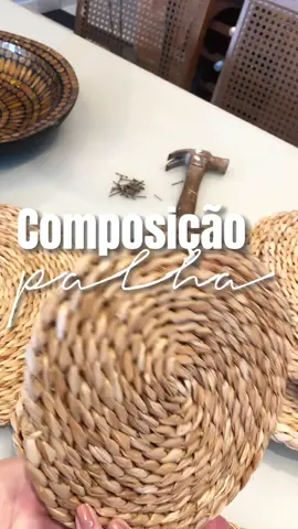 Composição linda com sousplat de palha ❤️✨