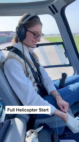 Full helicopter start! #flying #InstaxChallenge #femalepilot #avgeeks #helipilot #flygirl #heli #aviation #WomenOfTikTok #studentpilot #aviationlife #pilots #helicopters #aviationtiktok #pilottiktoks #helicopterhelicopter #pilotlife #flying #womeninaviation