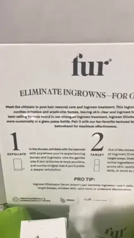 @Fur unboxing New Ingrown Eliminator Serum #furinthewild #furyou #unboxing #skin #skincare #SkinCare101 #fyp #foryoupage