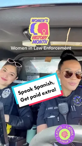 Latinas in Law Enforcement.  Speak Spanish, get paid extra. #joinDPD #copsoftiktok #womenshistorymonth #police #fyp #Latina