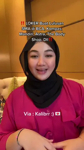 Siapa yang kemarin nyari LOKER buat Lulusan SMA? YUKKK cek! Ini perusahaannya keren2 semuaaa cepet daftar keburu terisi posisinya 🥰🥰😍‼️ Pantengin juga Websitr Kalibrr ya soalnya pasti tiap hari ada loker baru 😉😉 #lokersma #loker2022 #loker