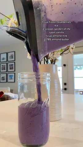 Would you try this?! #proteinsmoothierecipe #proteinsmoothie #proteinshake #bluberrysmothie #almondbutter #plantbased #plantbasedprotein #dairyfreesmoothie #dairyfreerecipe #fyp #foryou #foryoupage #SmellLikeIrishSpring #UnsealTheMeal #glutenfreedairyfree