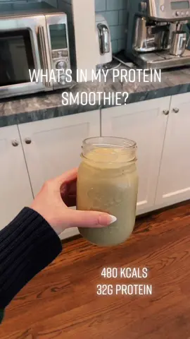 Reply to @figuredyoudfindme  my current fav protein smoothie! 🍌🍓🥬🥜✨ #smoothierecipe