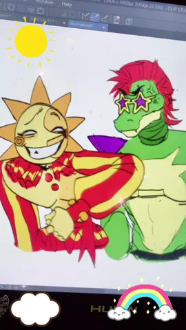 OBSESSED WITH THIS SONGG ⛅️🌈⭐️ #fnaf #fnafsb #fnafsecuritybreach #sundrop #montgomerygator #monty #glamrockfreddy #glamrockchica #fyp #foryoupage