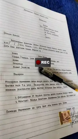 Tetap menulis permohonan walaupun selalu gagal:)#casis2022 #casistnipolri2022 #fypシ